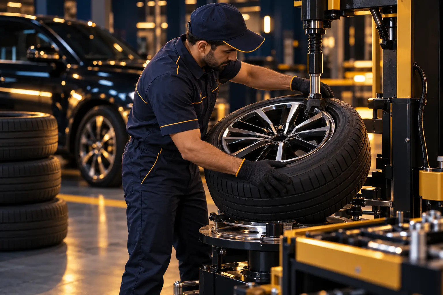 Car tyre fitting and installation