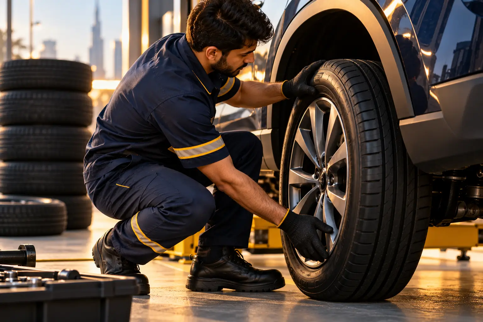New tyre replacement in Dubai